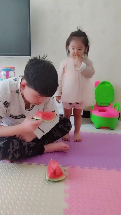 网课哥哥和妹妹吃瓜,网课哥哥与妹妹的甜蜜瓜田时光